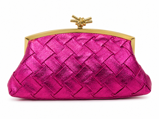 SCARLET WEAVE CLUTCH