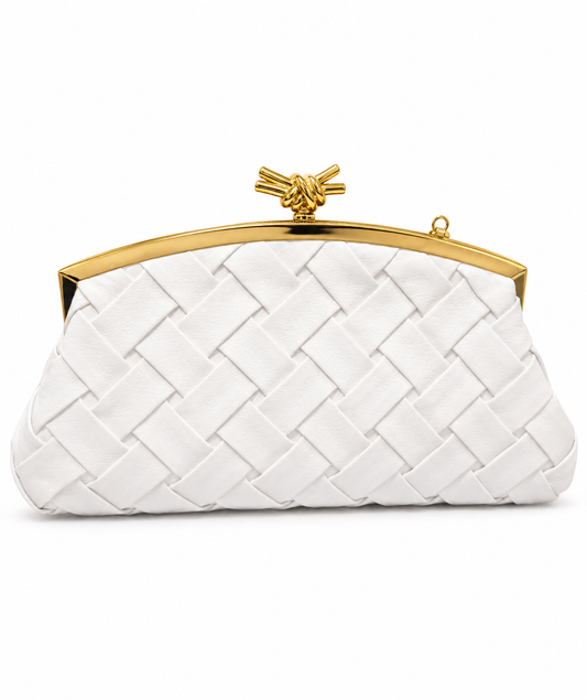 SCARLET WEAVE CLUTCH